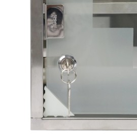 2 Fächer Medizinschrank Apothekerschrank Arzneischrank Hausapotheke Edelstahl QEENTOE