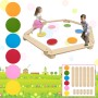 18er-Set Kinder Balancierbalken Balance Board Schwebebalken Spielzeug aus Holz QEENTOE