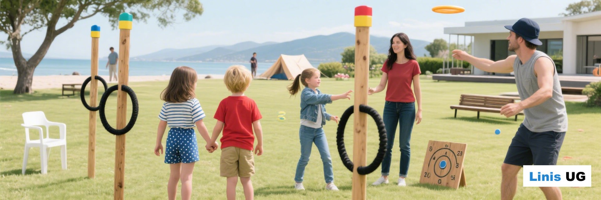 Wurfspiel Spielzeug Spielfelder Outdoor Indoor Holz Quoits Familie werfen Spiel QEENTOE