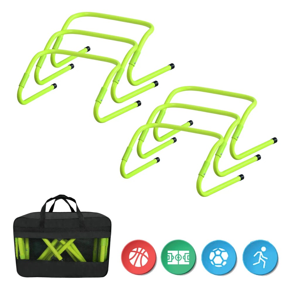 Hürden Fußball 6er Set Training Trainingshürden Speed/Agility Verstellbar Kinder QEENTOE