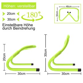 Hürden Fußball 6er Set Training Trainingshürden Speed/Agility Verstellbar Kinder QEENTOE
