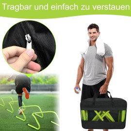 Hürden Fußball 6er Set Training Trainingshürden Speed/Agility Verstellbar Kinder QEENTOE