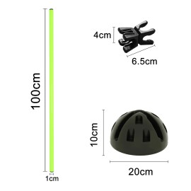 Grün Sprungstangen-Set Agility Trainingshilfe Training Ausdauer für Sprungkraft QEENTOE