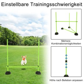Grün Sprungstangen-Set Agility Trainingshilfe Training Ausdauer für Sprungkraft QEENTOE