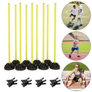 Gelb Sprungstangen-Set Training Ausdauer Trainingshilfe Sprungkraft Agility Fitness QEENTOE