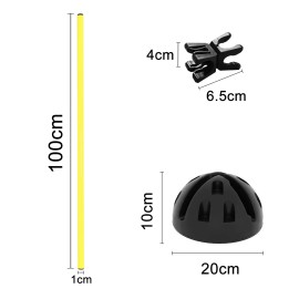 Gelb Sprungstangen-Set Training Ausdauer Trainingshilfe Sprungkraft Agility Fitness QEENTOE