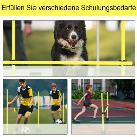 Gelb Sprungstangen-Set Training Ausdauer Trainingshilfe Sprungkraft Agility Fitness QEENTOE