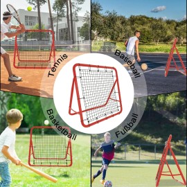 Trainingsnetz Fußball Kickback Tor Rückprallwand Rebounder Einstellbar Winkel QEENTOE