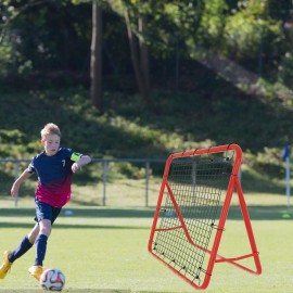 Trainingsnetz Fußball Kickback Tor Rückprallwand Rebounder Einstellbar Winkel QEENTOE