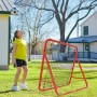 Trainingsnetz Fußball Kickback Tor Rückprallwand Rebounder Einstellbar Winkel QEENTOE