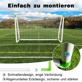 245x90x155cm Fußballtornetz Fussballtor Fußballtore Fußballnetz Fußball Tor PVC QEENTOE
