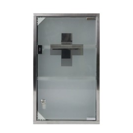 3 Fächer Medizinschrank Apothekerschrank Arzneischrank Hausapotheke Edelstahl QEENTOE