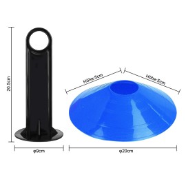 50 Stück Markierungsscheiben Markierungshütchen Markierungsteller Pylonen Φ 20cm QEENTOE