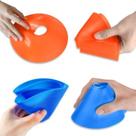 50 Stück Markierungsscheiben Markierungshütchen Markierungsteller Pylonen Φ 20cm QEENTOE