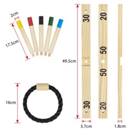 Wurfspiel Spielzeug Spielfelder Outdoor Indoor Holz Quoits Familie werfen Spiel QEENTOE