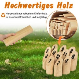 Kubb Wikingerschach Wurfspiel Spiel Schwedenschach Outdoor Party Camping Familie QEENTOE