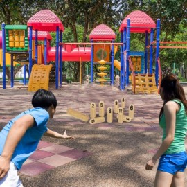 Kubb Wikingerschach Wurfspiel Spiel Schwedenschach Outdoor Party Camping Familie QEENTOE