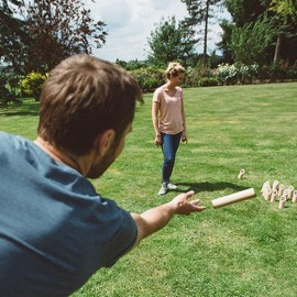 Kubb Wikingerschach Wurfspiel Spiel Schwedenschach Outdoor Party Camping Familie QEENTOE