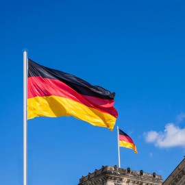 6,5m Fahnenmast Aluminium Flaggenmast Fahne Bodenhülse inkl. Deutschlandfahne QEENTOE