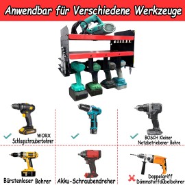 Werkzeughalter Werkzeugständer Werkzeugregal Werkzeugablage für Garage Max 150kgQEENTOE