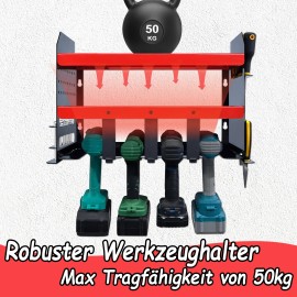 Werkzeughalter Werkzeugständer Werkzeugregal Werkzeugablage für Garage Max 150kgQEENTOE