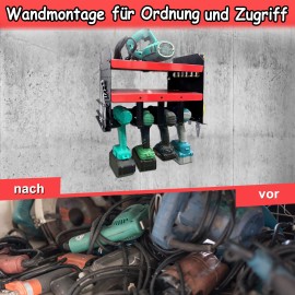 Werkzeughalter Werkzeugständer Werkzeugregal Werkzeugablage für Garage Max 150kgQEENTOE