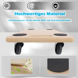 2pcs Möbelroller Transportroller Transporthilfe Umzugsroller Rollbrett Max 200kg QEENTOE