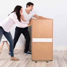 2pcs Möbelroller Transportroller Transporthilfe Umzugsroller Rollbrett Max 200kg QEENTOE